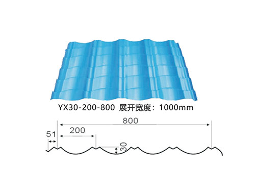 嘉兴YX30-200-800彩钢琉璃瓦